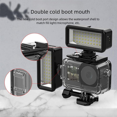 Waterproof Case for DJI Osmo Action 3/4 Camera Accessories, Underwater 45M Protective Shell Housing
