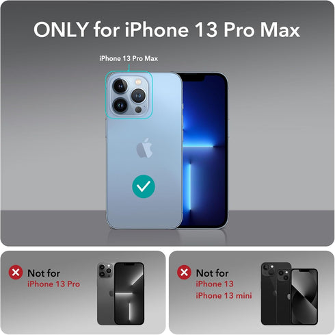 ESR Magnetic Case for iPhone 13 Pro Max, Full-Body Military-Grade Drop Proof with Built-in 9H+ Tempered Glass Screen