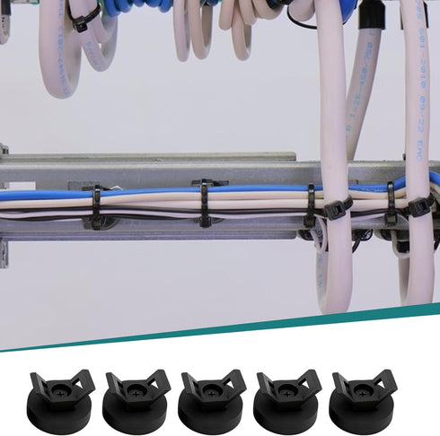 HSOKEW 2026 20PCS 22mm 7.7lb Upgraded Magnetic Zip Tie Mount Base with Zip Ties, Rubber Coated Cable Clips, Strong