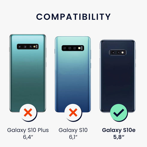 kwmobile TPU Silicone Case for Samsung Galaxy S10e - Soft Finish, Black