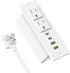 Jgstkcity Recessed Power Strip Socket, Furniture Flush Mount Charging Station, Desk Power Strip