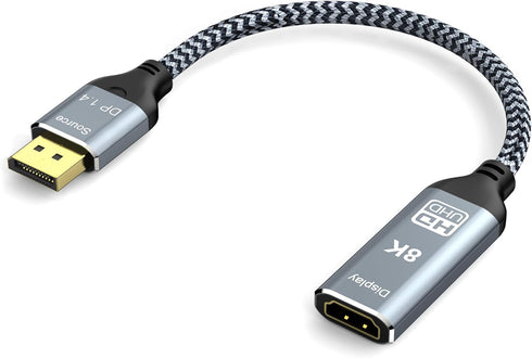 DGHUMEN 8K DisplayPort 1.4 to HDMI 2.1 Adapter 8K 60Hz / 4K 120Hz