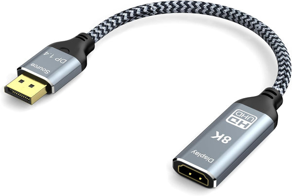 DGHUMEN 8K DisplayPort 1.4 to HDMI 2.1 Adapter 8K 60Hz / 4K 120Hz