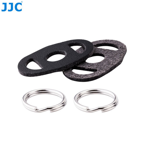 2 Pairs Camera Strap Eyelet Split O Ring & Leather Cover for Leica Q3 A6700 A6600 A6500 A6400 A6300 A6100 A6000 A7RIV