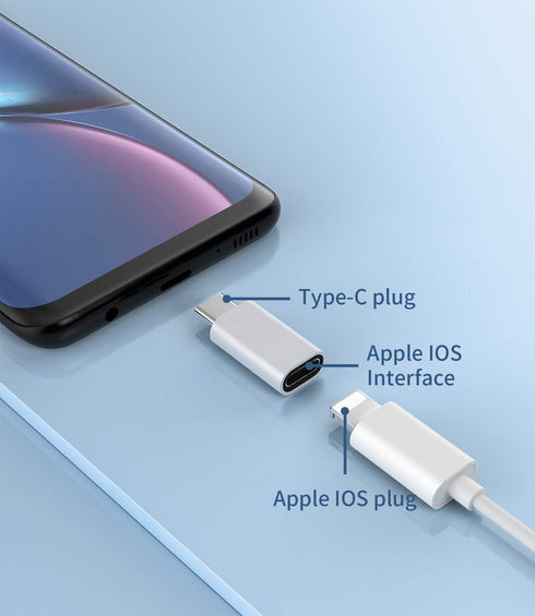 3 Pack USB C Male to Lightning Female Adapter, Compatible with iPhone 12, 11 Pro Max, iPad Air