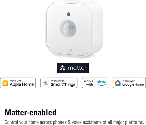 Eve Motion (Matter) - Smart Motion Sensor with Light Sensor, IPX3 Water Resistance, Automatic Activation of Lights and