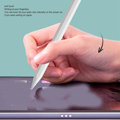 Tablet Stylus Pen, Capacitive Pen Display Power Touch Pen, Magnetic Adsorption Real Time Power Display Screen Pen with 2 Interchangeable Nibs