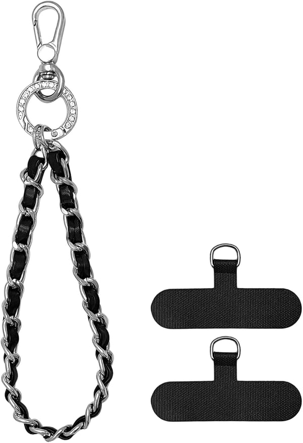 Nalefow Phone Wrist Strap with Metal Chain Phone Lanyard Wrist with 2 Tether