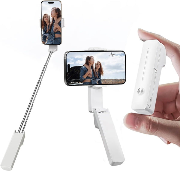 yAyusi Extendable Mini Selfie Stick for iPhone, Pocket Size Portable Selfie Stick with