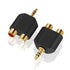 ANDTOBO 3.5 mm TRS to Dual RCA F (2-Pack), 3.5mm Stereo Male to Dual RCA Female Audio Breakout Adapter