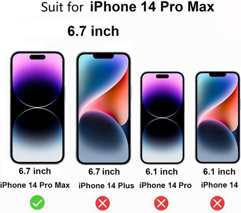 2 Pack Anti-Spy 360° Matte Tempered Glass for iPhone 14 Pro Max - 6.7" Anti-Glare Screen Protector, 4-Sides Privacy Film