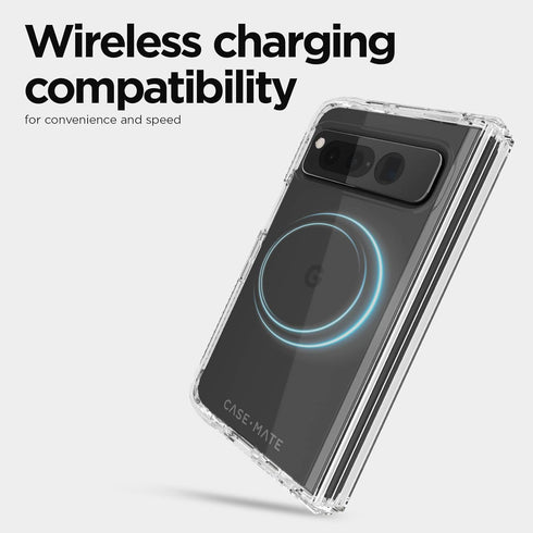 Case-Mate Tough Plus Clear Phone Case for Google Pixel Fold, 16 FT Drop Protection, Wireless Charging, Anti-Yellowing