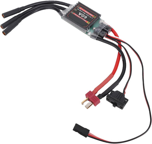 60A 6V 2A AM32 2-3S 3532/3542 Drfeify ESC, Firmware Brushless Electronic Speed Controller with Sine Start for External