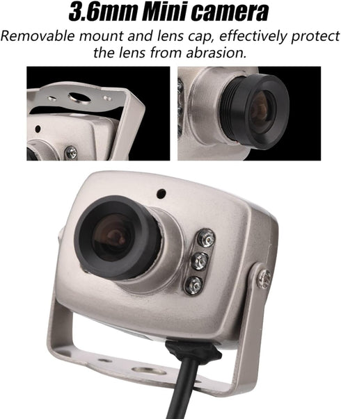 Zunate 6 CMOS Mini CCTV Camera, Night Vision Digital Home Security Video Camera, LED Wired CCTV PAL/NTSC Surveillance