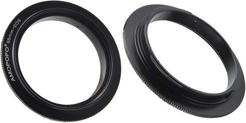 55mm Macro Lens Reverse Ring Compatible with EF 90D 80D 70D 60Da 60D 50D 40D 30D T6 T7 T5 SL3 SL2 T8i T7i T6i T6s T5i