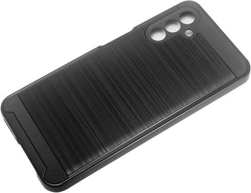 Brushed Style Defender Hard Phone Case for Samsung Galaxy A13 5G (SM-A136), Galaxy A04S (SM-A047) - CS3 Black