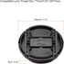 PATIKIL Camera Lens Cap, 2 Pack Center Pinch Front Lens Cover with Cap String/Microfiber Cleaning Cloth for 77mm Thread Universal DSLR Lenses for Nikon, for Fujifilm, for Pentax, for Leica
