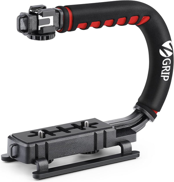 Neotter Handheld Stabilizer, Video Action Grip with Cold Shoe Mount for All Camera Camcorder DSLR