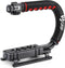 Neotter Handheld Stabilizer, Video Action Grip with Cold Shoe Mount for All Camera Camcorder DSLR