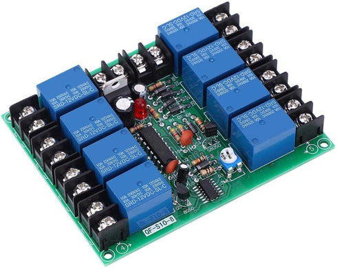 Power Time Sequence Board, 8-Channel QF-S10-8 Adjustable Delay Relay Board, Time Sequence Module Electronic Components