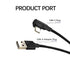 UIGOCLE 2.0 90-Degree (6.6FT) USB C Cable Compatible with USB to Type-C, Dash cam Extension Cable, mini Dash cam