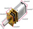JING 12V 600RPM GA12-N20 (2 Miniature DC Gearwheel Gear Motor with Full Metal Gearbox Motor Shaft for Robot Models, RC
