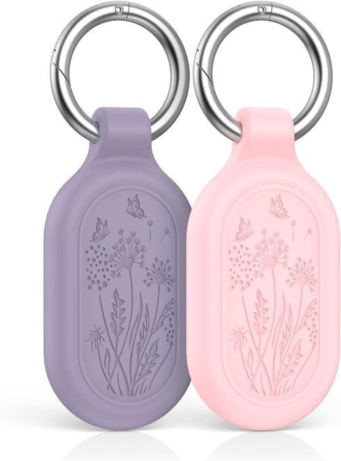 2 Pack for Samsung Galaxy SmartTag2 Case, TUDIOW Waterproof Protective Silicone Cover for Keys, Pets, Luggage