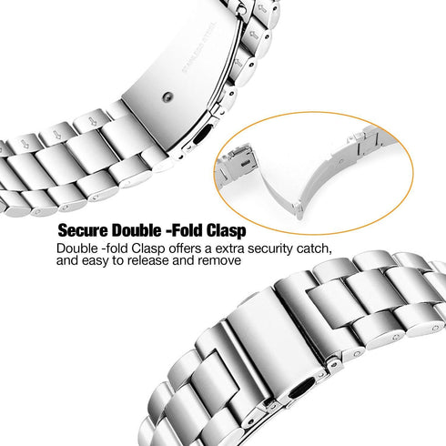 Abanen Stainless Steel Watch Bands for Garmin epix Pro 42mm / Fenix 8 43mm / Fenix 7S, 20mm Adjustable Strap