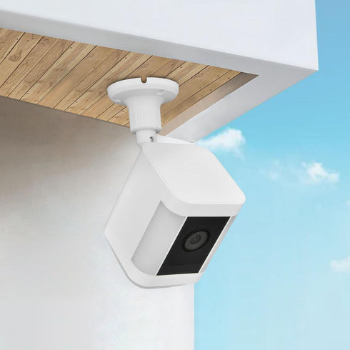 Wall Ceiling Mount Bracket for Ring Spotlight Cam Plus/Pro, Security Camera Holder for Better View Angle, 1 Pack, White