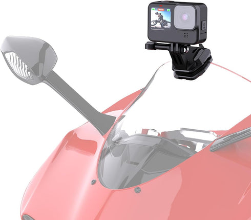 Motorcycle Windshield Clip Mount - Quick Release Clip Mount for GoPro Hero 12 11 10 9 8 7, Insta360 X4 X3 X2 X ONE RS