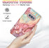 Btscase Rose Gold Case for Samsung Galaxy S10e, Heavy Duty Three Layer Marble Shockproof Full Body Rugged Cover