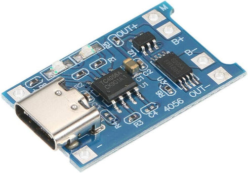 10pcs JacobsParts TP4056 - 5V 1A USB Type-C Lithium Battery Charging and Protection Board