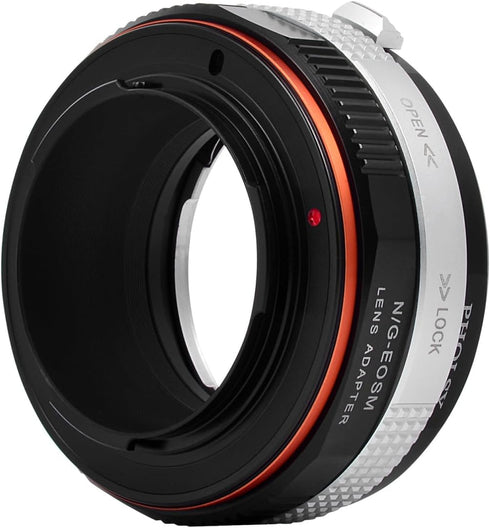 Lens Mount Adapter with Aperture Control Ring for Nikon G F AI AIS D AFS Lens to Canon EF-M (EOS M) Camera