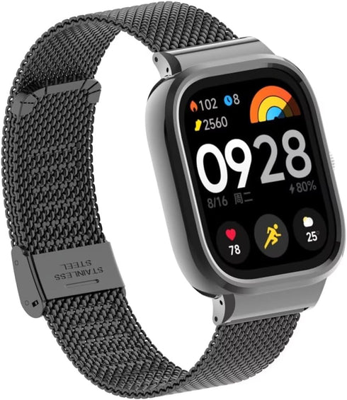 Compatible for Xiaomi Redmi Watch 4 Bands,Stainless Steel Metal Replacement Strap Bracelet Watchband Accessories for Redmi Watch 4 Smartwatch
