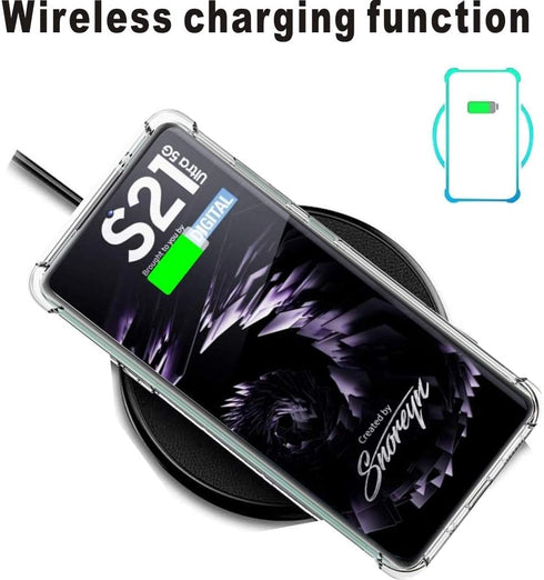 Folmeikat Clear Phone Cases for Samsung Galaxy S21 Ultra 5G - Shockproof Flexible TPU Protective Cover,