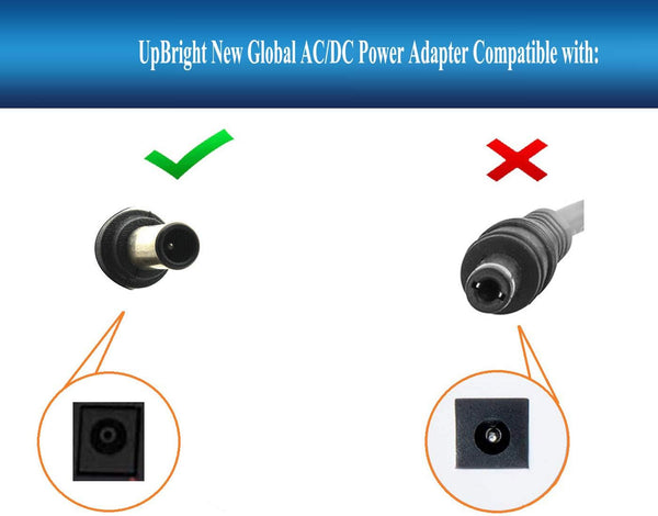 UpBright 12V AC/DC Adapter Compatible with Sony DVP-FX980 Portable CD DVD Player 12VDC Power Supply