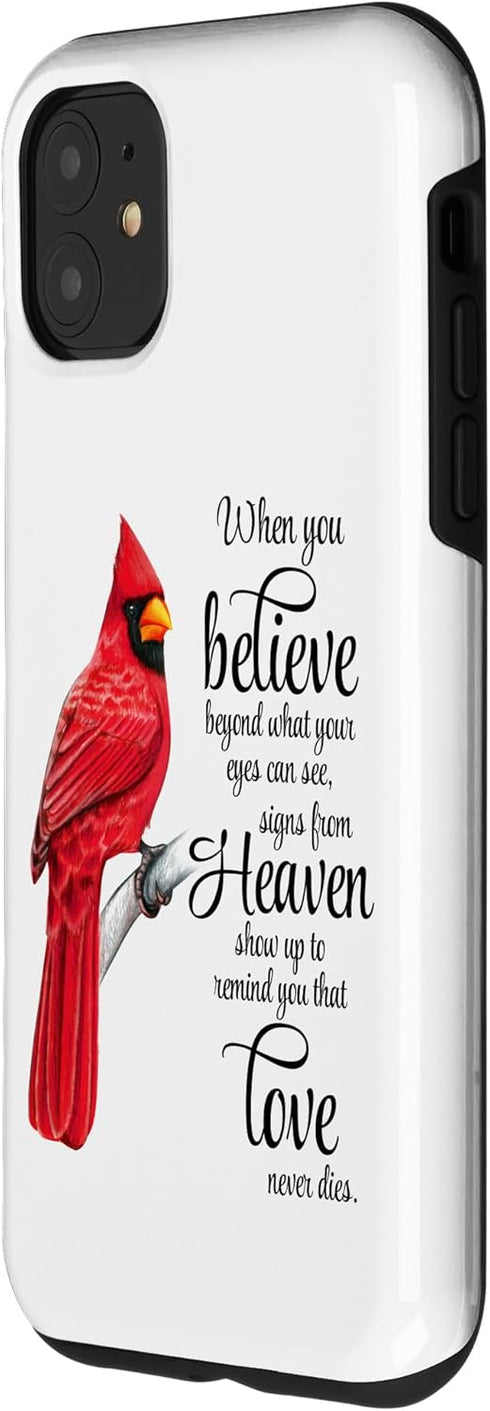 iPhone 11 Cardinal Red Bird Sign from Heaven Angel Case
