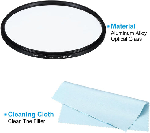 PATIKIL 95mm UV Filter, 2 PCS Slim UV Protection Camera Lens Filter for Crystal Clear Photography