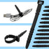 30 Pieces Silicone Zip Ties, 4.5 Inch Reusable Rubber Cable Ties for Charging Cables, USB C, Lightning Cable, Earphone