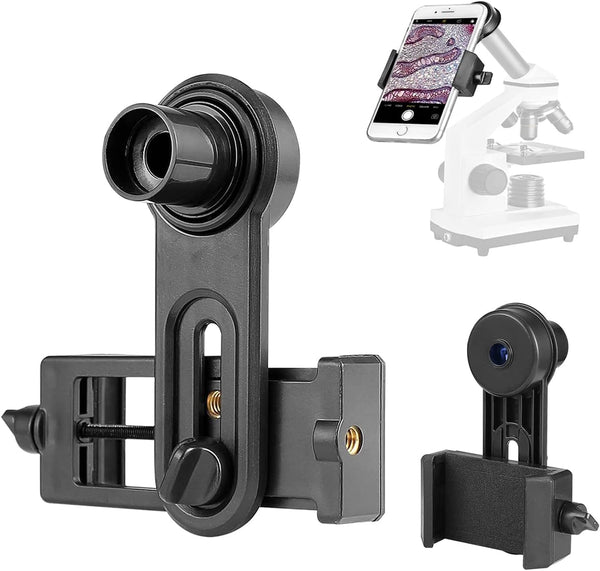Microscope Lens Smartphone Adapter with Built-in WF16X Eyepiece, Celticbird 23.2mm Camera Adapter for Cellphone