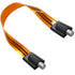 Goupchn Ultra Flat Ghost Wire RG6 Coax Jumper Cable 1ft Female to Female for Window, Door