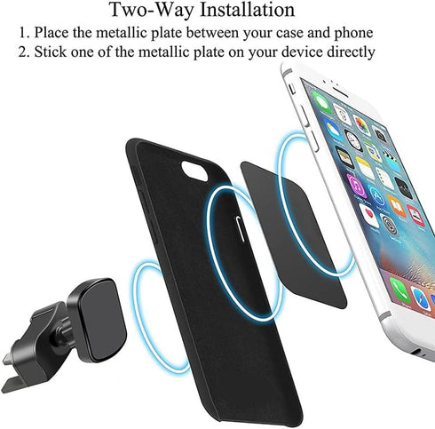 Universal Magnetic Cellphone Car Holder, Air Vent Outlet CD Slot Mount Clip for Mobile Phone, ABS Mount Stand Support