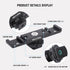 Mechrig 1/4" (62034) Dual Cold Shoe Extension Bar Mount, Aluminum Dual Hot Shoe Mount Bracket with Thread & Cable Slot