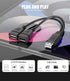 USB Cable, 2-Port USB 2.0 Male to Female Splitter, High-Speed Charging & Data Transfer for Laptop, Car, Mac, TV, PC,