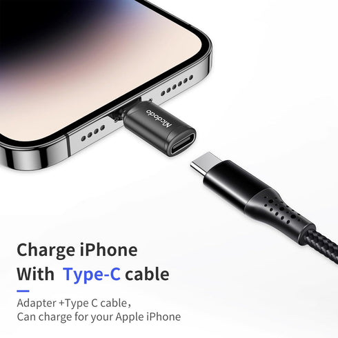 mcdodo USB C to Lightning Adapter 2 Pack, Type C Female to Lightning Male Adapter for Fast Charging