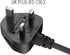 Cable Leader 6ft 18 2.5 IEC-320-C5 BS1363 AWG England Notebook Power Cord with A Fuse, to UK Plug