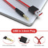 USB to 3.5mm Headphones Charging Cable Compatible with Beats by Dr Dre Solo/Studio Wireless Headphones, MP3 Player