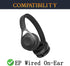 SOULWIT Professional Cooling Gel Ear Pads Cushions Replacement for Beats EP Wired On-Ear Headphones, Ear Pads with Durable Ice Silk Fabric, Comfort Noise Isolation Foam - EP CG Black