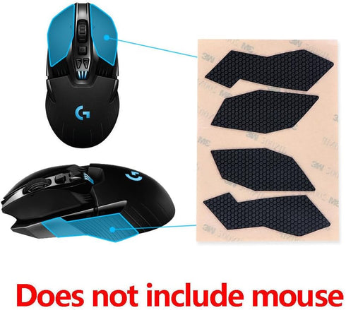HUYUN Antiskid Grip Tape Replacement Stickers for Logit G900/G903 Mouse, Top & Side Panel Cover Case, 0.6mm