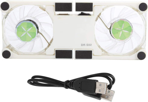 Portable Laptop Cooling Pad with Antiskid Mount, USB Foldable Heat Dissipation Stand for Notebook Computer, White
